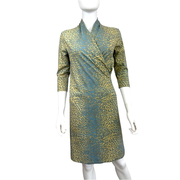 J.McLaughlin Light Yellow & Blue Pullover Dress - Picture 2 of 7